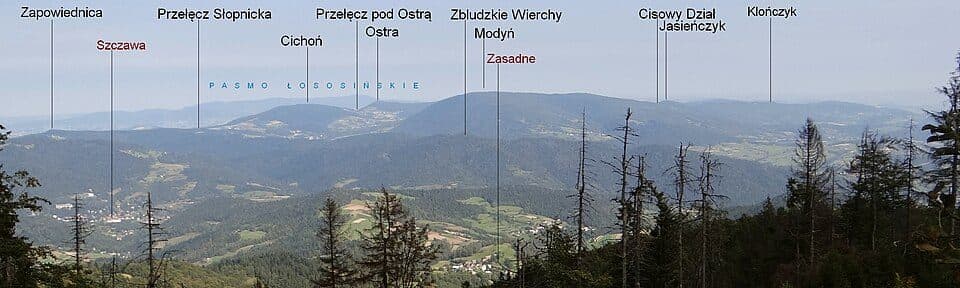 Modyń - szlak pieszy czarny