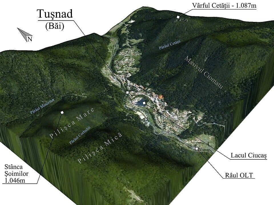 oraș Băile Tușnad - Turnul Apor - oraș Băile Tușnad