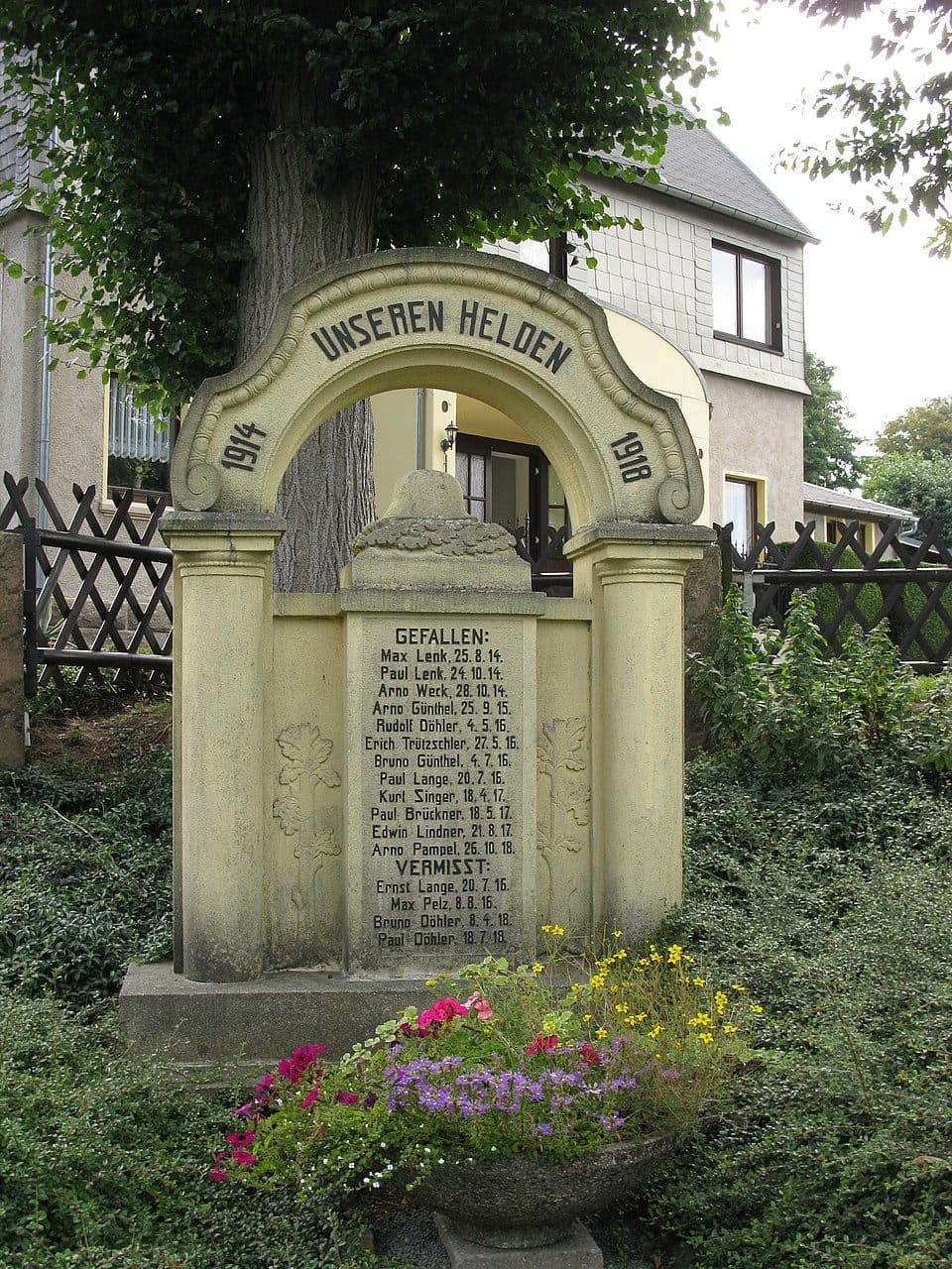 Wanderweg Gelber Balken Raum Zwickau