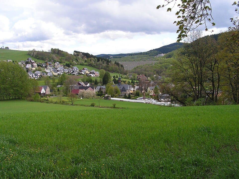 Ww Pöhla - Markersbach - Fuß des Scheibenberges, In Pöhla Markierung mangelhaft