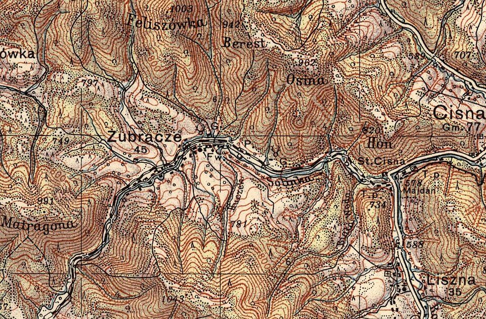 Przełęcz nad Roztokami - Hyrlata - Żubracze - Wołosań